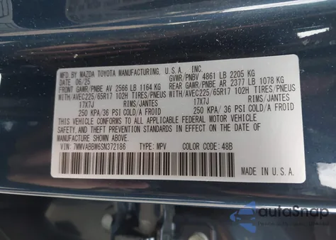 2025 Mazda Cx-50 2.5 S Preferred Package from USA, damaged, VIN 7MMVABBM6SN372186